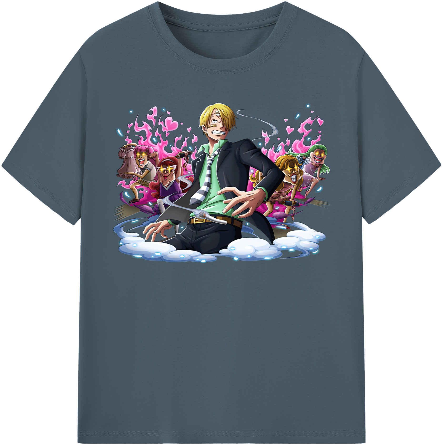 ワンピース サンジ ONE PIECE Sanji 綿100％半袖Tシャツ（フロントプリント）